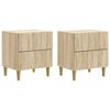 vidaXL Natskab 2 pcs Sonoma-eg 43 x 34,5 x 48 cm Konstrueret tr&aelig;