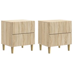 vidaXL Natskab 2 pcs Sonoma-eg 43 x 34,5 x 48 cm Konstrueret tr&aelig;