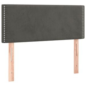 vidaXL sengegavl 80x5x78/88 cm fl&oslash;jl m&oslash;rkegr&aring;