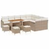 vidaXL Havesofa S&aelig;t 13 stk. Beige polyrattan