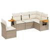 vidaXL sofas&aelig;t til haven 5 dele med hynder polyrattan beige