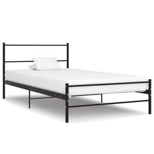 vidaXL sengestel 90 x 200 cm metal sort