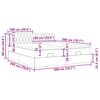 vidaXL osmannisk sengeramme med madrasser 200x200 cm stof gråbrun