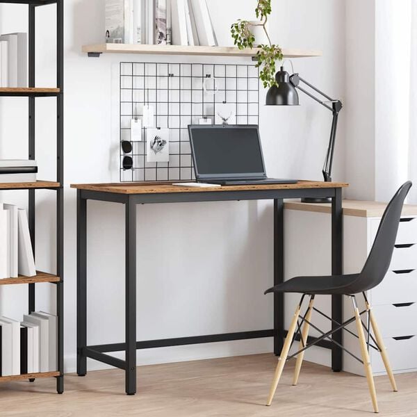 vidaXL bord Gammelt tr&aelig; 80 x 50 x 76,5 cm Ingeni&oslash;rtr&aelig; og st&aring;l