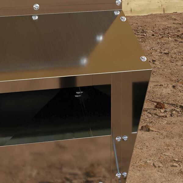 vidaXL H&oslash;nsefoder S&oslash;lv 20 x 25 x 35 cm Galvaniseret st&aring;l