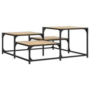 vidaXL sofabord 87,5x87,5x40 cm konstrueret tr&aelig; sonoma-eg