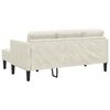 vidaXL Sofa Sæt Creme 173 x 131 x 67 cm Fløjl