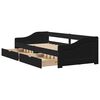vidaXL daybed med to skuffer uden madras IRUN sort 90x200 cm