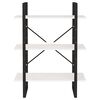 vidaXL bogreol med 3 hylder 80x30x105 cm massivt fyrretræ hvid
