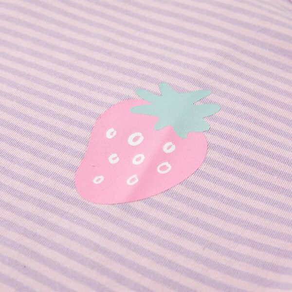 T-shirt til b&oslash;rn str. 140 med fl&aelig;ser lilla