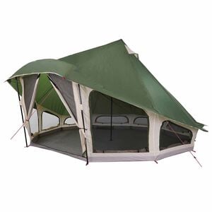 vidaXL Tipi telt med tag med opbevaring Gr&oslash;n 508 x 470 x 300 cm taft