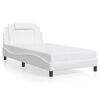 vidaXL sengeramme uden madras Viana 100x203 cm kunstl&aelig;der hvid