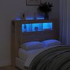 vidaXL sengegavl 120x18,5x103,5 cm LED-lys konstrueret tr&aelig; sonoma-eg