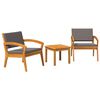 vidaXL Bistros&aelig;t 3 stk. Brun Polyester
