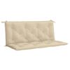 vidaXL hynde til haveb&aelig;nk 120x(50+50)x7 cm oxfordstof beige