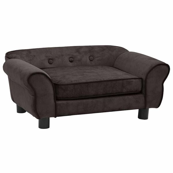 vidaXL hundesofa 72x45x30 cm plys brun