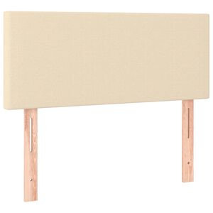 vidaXL sengegavl 80x5x78/88 cm stof cremefarvet