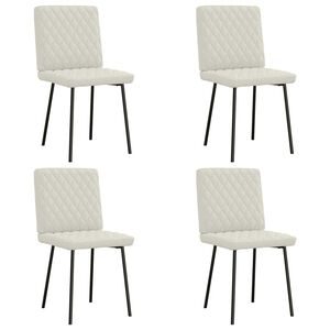 vidaXL spisebordsstole 4 stk. velour cremefarvet
