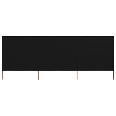 vidaXL 3-panels læsejl 400x160 cm stof sort
