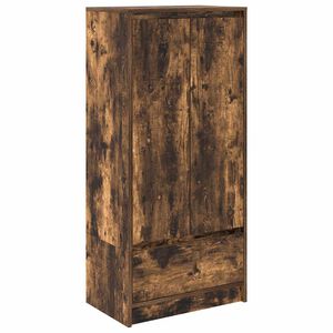 vidaXL skab med skuffe 55,5x34x119,5 cm konstrueret tr&aelig; r&oslash;get-eg