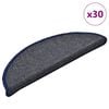 vidaXL trappem&aring;tter 30 stk. 56x17x3 cm m&oslash;rkegr&aring; og bl&aring; halvrunde