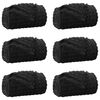 vidaXL Kastet&aelig;pper 6 stk. Sort 150 x 130 cm 2.75 kg Fleece