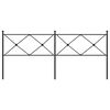 vidaXL udskiftningsgavl 193 cm metal sort