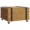 vidaXL Sofabord Brun 60 x 60 x 38 cm Massiv Teaktr&aelig;