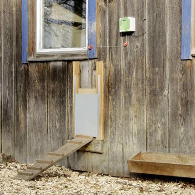 Kerbl automatisk dørsæt til hønsegård 300 x 400 mm 70546