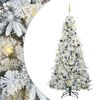 vidaXL Kunstigt Hinged Juletr&aelig; med 300 LED'er Hvid 240 cm PE og PVC