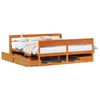 vidaXL sengeramme uden madras 180x200 cm massivt fyrretr&aelig; gyldenbrun