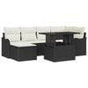 vidaXL Havesofa S&aelig;t 7 stk. Sort Poly rattan