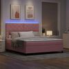 vidaXL LED Box Spring Bed med madras Lyser&oslash;d 180 x 200 cm Stof