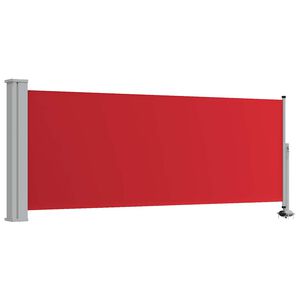 vidaXL sammenrullelig sidemarkise til terrassen 100 x 300 cm r&oslash;d
