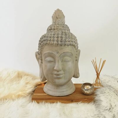 ProGarden dekorativt buddhahoved 23x22x45 cm