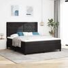 vidaXL LED Box Spring Bed med madras Sort 180 x 200 cm Stof
