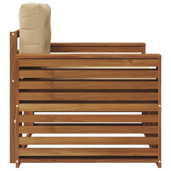 vidaXL Udend&oslash;rs sofagruppe Soli Akacietr&aelig; og polyester Naturfarvet