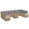 vidaXL sofas&aelig;t til haven 11 dele med hynder polyrattan beige