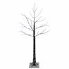 vidaXL Sned&aelig;kket LED-juletr&aelig; Brun 22 x 22 x 120 cm Plastik 174 LED'er