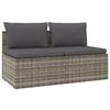 vidaXL 2-personers havesofa med hynde polyrattan gr&aring;