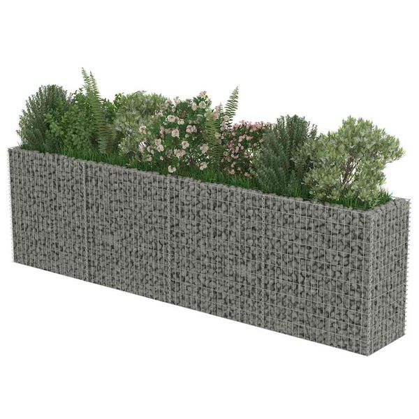 vidaXL gabion-højbed 360x50x100 cm galvaniseret stål