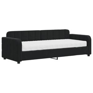 vidaXL daybed med madras 80x200 cm velour sort