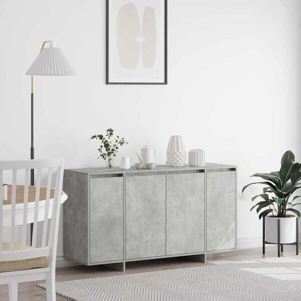 vidaXL Sideboard Beton Gr&aring; 135 x 41 x 75 cm Konstrueret tr&aelig;