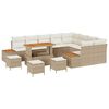 vidaXL Havesofa S&aelig;t 13 stk. 12-Antal s&aelig;der Beige og creme