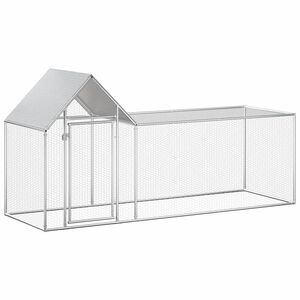 vidaXL h&oslash;nseg&aring;rd 3x1x1,5 m galvaniseret st&aring;l