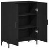 vidaXL Sideboard Sort eg 69,5 x 34 x 90 cm Konstrueret træ