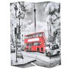 vidaXL foldbar rumdeler 160 x 170 cm London bus sort og hvid