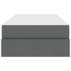 vidaXL Seng med opbevaring og madras M&oslash;rkegr&aring; 100 x 200 cm Polyester