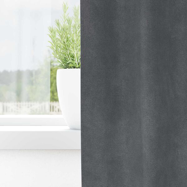 vidaXL M&oslash;rkl&aelig;gningsgardiner 2 pcs Lysegr&aring; 140 x 225 cm Fl&oslash;jl