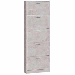vidaXL skoskab 59x17x169 cm konstrueret tr&aelig; betongr&aring;